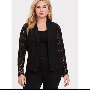 TORRID Black Lace Blazer NWT Plus Size
